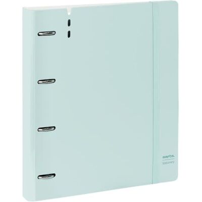 Safta Archivador 4 Anillas 35 mm A4 PP Foam con Recambio 100 Hojas 90g y 5 Separadores, Carpesano Carpeta Anillas A4 Cierre de Goma y Apertura 360°, Azul Claro Safta Archivador 4 Anillas 35 mm A4 PP Foam con Recambio 100 Hojas 90g y 5 Separadores, Carpesano Carpeta Anillas A4 Cierre de Goma y Apertura 360°, Azul Claro