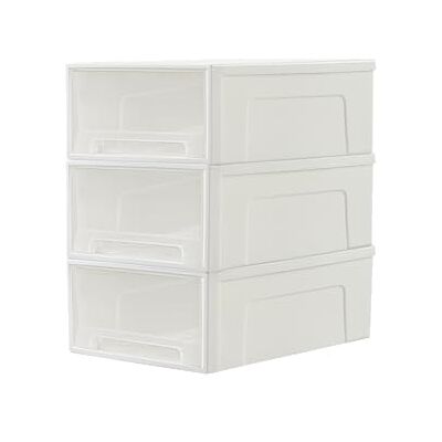 Cetomo 14L*3 Cajones de Almacenamiento de Plástico, Organizadores para Escritorio de Oficina, Caja de Almacenamiento, Torre Apilable para Cosméticos, Resistente, Blanco, Transparente, 14L-3 Unidades Cetomo 14L*3 Cajones de Almacenamiento de Plástico, Organizadores para Escritorio de Oficina, Caja de Almacenamiento, Torre Apilable para Cosméticos, Resistente, Blanco, Transparente, 14L-3 Unidades