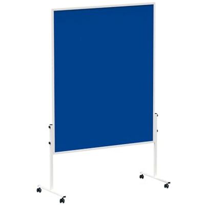 MAUL Panel de moderación solid móvil azul de fieltro doble cara MAUL Panel de moderación solid móvil azul de fieltro doble cara
