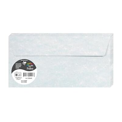 Clairefontaine Paquete de 20 Sobres Autoadhesivos Formato DL 11x22cm 120g/m² Color Azul Jaspeado Invitaciones a Eventos y Correspondencia Gama Pollen Papel Premium Clairefontaine Paquete de 20 Sobres Autoadhesivos Formato DL 11x22cm 120g/m² Color Azul Jaspeado Invitaciones a Eventos y Correspondencia Gama Pollen Papel Premium