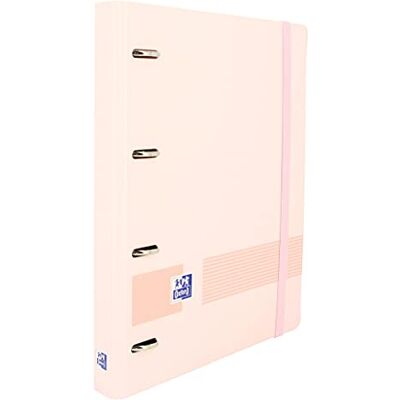 Oxford Live & Go, Archivador 4 Anillas Plástico Polyfoam con Recambio y Goma. Tamaño A4+, Pizarra Extraíble, Hoja de Pegatinas, Recambio con 5 Bandas Color y Cuadrícula 5x5, Color Rosa Pastel Oxford Live & Go, Archivador 4 Anillas Plástico Polyfoam con Recambio y Goma. Tamaño A4+, Pizarra Extraíble, Hoja de Pegatinas, Recambio con 5 Bandas Color y Cuadrícula 5x5, Color Rosa Pastel