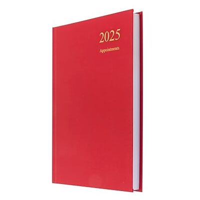 Collins Essential Agenda ecológica para 2025, tamaño A5, día por página, agenda de negocios, tapa dura de cuero y papel reciclado, color rojo Collins Essential Agenda ecológica para 2025, tamaño A5, día por página, agenda de negocios, tapa dura de cuero y papel reciclado, color rojo