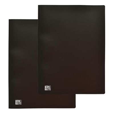 Oxford Lote de 2 portavistas (120 vistas, 60 fundas A4, tapa inicial, poliuretano, color negro Oxford Lote de 2 portavistas (120 vistas, 60 fundas A4, tapa inicial, poliuretano, color negro