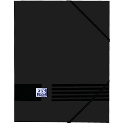 Oxford Live & Go, Carpeta A4 Plástico Opaco, 3 Solapas y Cierre de Gomás Elásticas, Paquete 10 Carpetas, Color Negro Oxford Live & Go, Carpeta A4 Plástico Opaco, 3 Solapas y Cierre de Gomás Elásticas, Paquete 10 Carpetas, Color Negro
