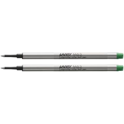 Lamy recambio de roller metálico de gran capacidad, paquete de 2 – Recambio original para todos los bolígrafos roller capuchón – Indeleble Trazo medio en tinta verde Lamy recambio de roller metálico de gran capacidad, paquete de 2 – Recambio original para todos los bolígrafos roller capuchón – Indeleble Trazo medio en tinta verde