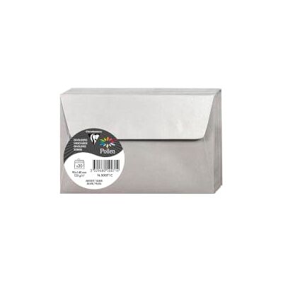 Clairefontaine 50071 C Pollen – Paquete de 20 sobres 9 x 14 cm, plata Clairefontaine 50071 C Pollen – Paquete de 20 sobres 9 x 14 cm, plata