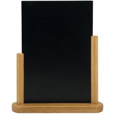 SECURIT Pizarra de Mesa Pizarra Portamenús de Doble Cara Acabado Madera de Haya Lacada Café, Bar, Restaurante 21 x 30 cm Color Teca SECURIT Pizarra de Mesa Pizarra Portamenús de Doble Cara Acabado Madera de Haya Lacada Café, Bar, Restaurante 21 x 30 cm Color Teca