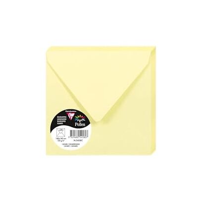 Clairefontaine 50078 C Pack de 20 sobres Pollen 140 x 140 mm, color Canari 14 x 14 x 0.10 Clairefontaine 50078 C Pack de 20 sobres Pollen 140 x 140 mm, color Canari 14 x 14 x 0.10