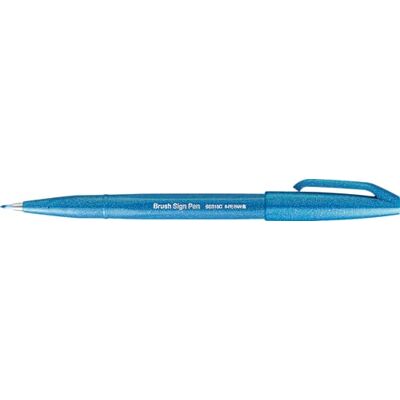 Pentel Rotulador Touch con punta de pincel. Color azul claro. Pentel Rotulador Touch con punta de pincel. Color azul claro.