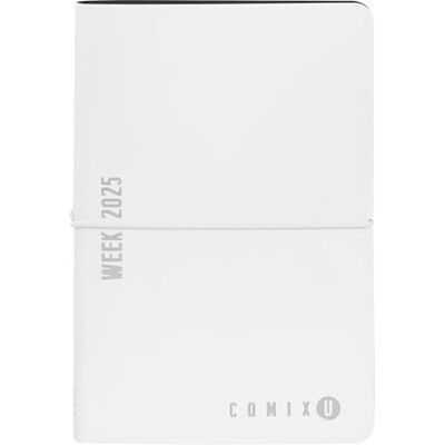 COMIX U Medium – Agenda 2025 semanal de 12 meses, con calendario, planificador, espacio para notas y apuntes, 11,8 x 18 cm, blanco COMIX U Medium – Agenda 2025 semanal de 12 meses, con calendario, planificador, espacio para notas y apuntes, 11,8 x 18 cm, blanco