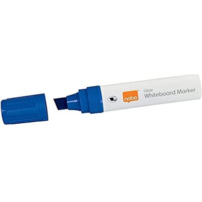 Nobo Rotuladores de Fácil Deslizamiento para Pizarras Blancas, Punta Biselada Grande 10 de mm, Paquete de 4, , Varios Colores Nobo Rotuladores de Fácil Deslizamiento para Pizarras Blancas, Punta Biselada Grande 10 de mm, Paquete de 4, , Varios Colores