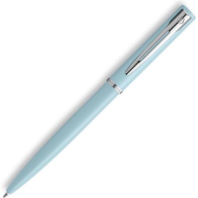 Waterman Allure bolígrafo Lacado en color azul claro mate con adornos cromados Punta mediana Tinta azul Con estuche de regalo Waterman Allure bolígrafo Lacado en color azul claro mate con adornos cromados Punta mediana Tinta azul Con estuche de regalo