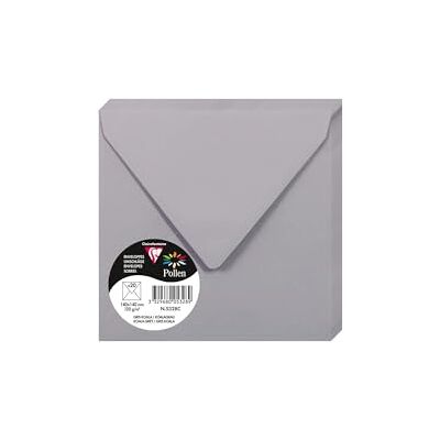 Clairefontaine 50078 C Pack de 20 sobres Pollen 140 x 140 mm, color Gris Koala 14 x 14 x 0.10 Clairefontaine 50078 C Pack de 20 sobres Pollen 140 x 140 mm, color Gris Koala 14 x 14 x 0.10