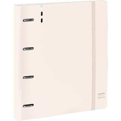 Safta Archivador 4 Anillas 35 mm A4 PP Foam con Recambio 100 Hojas 90g y 5 Separadores, Carpesano Carpeta Anillas A4 Cierre de Goma y Apertura 360°, Rosa Claro Safta Archivador 4 Anillas 35 mm A4 PP Foam con Recambio 100 Hojas 90g y 5 Separadores, Carpesano Carpeta Anillas A4 Cierre de Goma y Apertura 360°, Rosa Claro