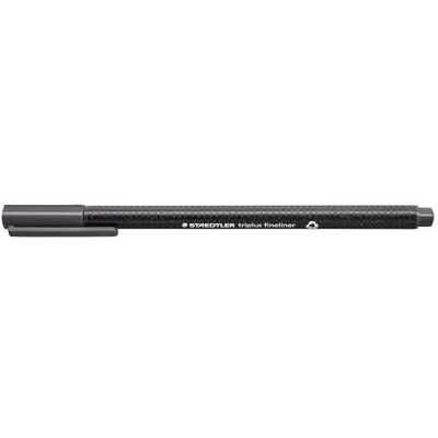 STAEDTLER 334 8. Rotuladores Triplus Fineliner. Caja con 10 marcadores de color gris. STAEDTLER 334 8. Rotuladores Triplus Fineliner. Caja con 10 marcadores de color gris.