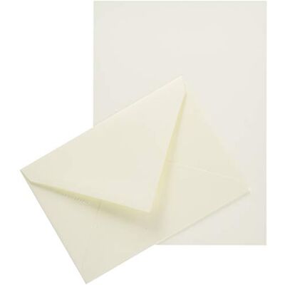 G. Lalo conjunto 10 hojas y 5 sobres (algodón puro, – formato A5, 21.30 X 16.30 x 0.80 cm, crema G. Lalo conjunto 10 hojas y 5 sobres (algodón puro, – formato A5, 21.30 X 16.30 x 0.80 cm, crema