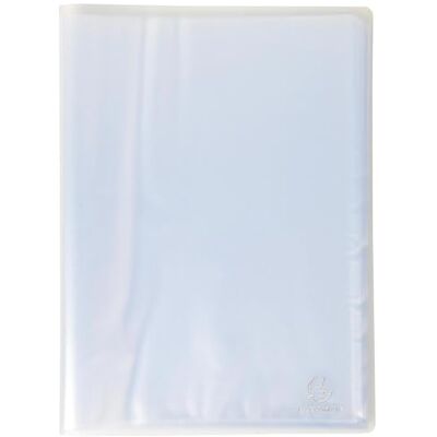 Exacompta Ref. 85460E Cartón de 12 protectores de documentos de cromalina, 40 fundas de cristal liso, 80 vistas, para A4, 24 x 32 cm, tapa de polipro translúcido semirrígido, cristal Exacompta Ref. 85460E Cartón de 12 protectores de documentos de cromalina, 40 fundas de cristal liso, 80 vistas, para A4, 24 x 32 cm, tapa de polipro translúcido semirrígido, cristal