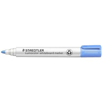 STAEDTLER Rotulador de pizarra blanca Lumocolor, azul claro, ancho de trazo de 2,00 mm, secado rápido, bajo olor, larga duración, punta bloqueada, 10 marcadores de pizarra blanca en caja plegable, STAEDTLER Rotulador de pizarra blanca Lumocolor, azul claro, ancho de trazo de 2,00 mm, secado rápido, bajo olor, larga duración, punta bloqueada, 10 marcadores de pizarra blanca en caja plegable,