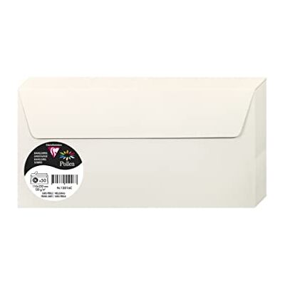 Clairefontaine Paquete de 50 Sobres Autoadhesivos Formato DL 11x22cm 120g/m² Color Gris Perla Invitaciones a Eventos y Correspondencia Gama Pollen Papel Premium Clairefontaine Paquete de 50 Sobres Autoadhesivos Formato DL 11x22cm 120g/m² Color Gris Perla Invitaciones a Eventos y Correspondencia Gama Pollen Papel Premium