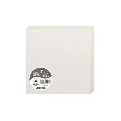 Clairefontaine 2126 C Pollen Pack de 25 Sobres dípticas 16 x 16 cm), color gris perla 16 x 16 x 0.10 Clairefontaine 2126 C Pollen Pack de 25 Sobres dípticas 16 x 16 cm), color gris perla 16 x 16 x 0.10
