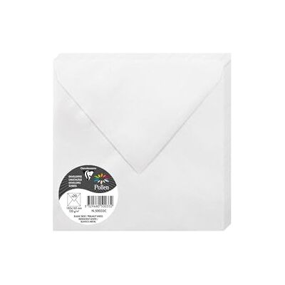 Clairefontaine 50023 C Pack de 20 sobres 16,50 x 16,50 x 0,10 cm, color Blanc Irisé 16,50 x 16,50 x 0,10 Clairefontaine 50023 C Pack de 20 sobres 16,50 x 16,50 x 0,10 cm, color Blanc Irisé 16,50 x 16,50 x 0,10