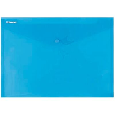 DONAU Danubio 8544001pl de 10 Para Documentos/ – Carpeta (con botón de presión, PP, A4, 180μm, Azul DONAU Danubio 8544001pl de 10 Para Documentos/ – Carpeta (con botón de presión, PP, A4, 180μm, Azul