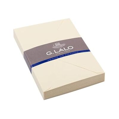 G. Lalo Fever Hosiery Lalo 21416L Un paquet de 6 enveloppes doublées gommées 11,4x16,2 cm, Vergé de France, Ivoire G. Lalo Fever Hosiery Lalo 21416L Un paquet de 6 enveloppes doublées gommées 11,4x16,2 cm, Vergé de France, Ivoire