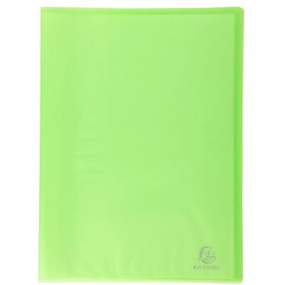 Exacompta Ref. 85463E Cartón de 12 protectores de documentos de cromalina, 40 fundas de cristal liso, 80 vistas, para A4, 24 x 32 cm, tapa de polipro translúcido semirrígido, color verde Exacompta Ref. 85463E Cartón de 12 protectores de documentos de cromalina, 40 fundas de cristal liso, 80 vistas, para A4, 24 x 32 cm, tapa de polipro translúcido semirrígido, color verde