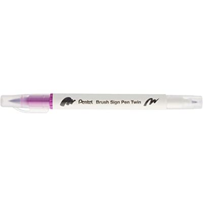 Pentel Rotulador de punta doble magenta – Pack de 10 Pentel Rotulador de punta doble magenta – Pack de 10