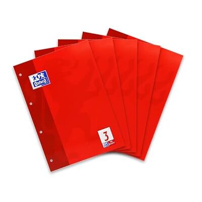 Oxford Bloc de recambio (A4, 5 unidades), rojo Oxford Bloc de recambio (A4, 5 unidades), rojo