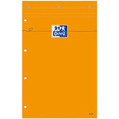 Oxford Bloc de notas (5 unidades, A4+, 80 páginas perforadas, con líneas y marco, 80 g/m2), color naranja Oxford Bloc de notas (5 unidades, A4+, 80 páginas perforadas, con líneas y marco, 80 g/m2), color naranja