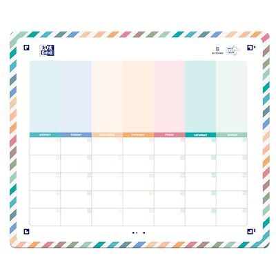 Oxford Planificador Semanal/Mensual Magnético con 3 Rotuladores y Set de Imanes, Colección Colorblock Oxford Planificador Semanal/Mensual Magnético con 3 Rotuladores y Set de Imanes, Colección Colorblock