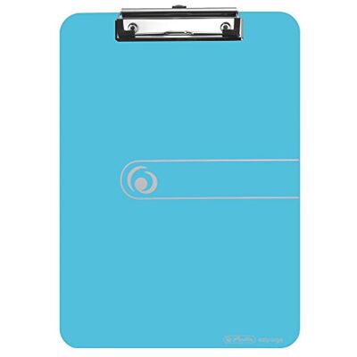 herlitz 10842409 portapapeles A4, papel de estraza funda con mecanismo de sujeción y gancho para colgar, FSC Mix, color rojo, color azul claro herlitz 10842409 portapapeles A4, papel de estraza funda con mecanismo de sujeción y gancho para colgar, FSC Mix, color rojo, color azul claro