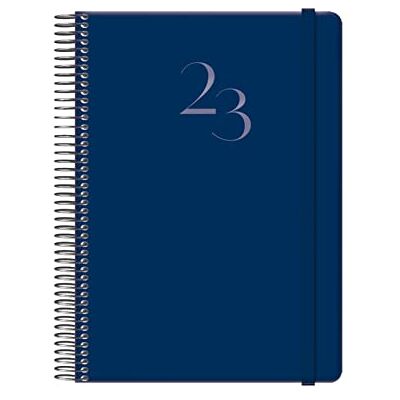 DOHE Agenda Anual 2023 Agenda Día por Página Sábado y Domingo misma Página Organizador mesual Medidas 15 x 21 cm Color Azul Marino Planificador Mensual Portable De Anillas Denver DOHE Agenda Anual 2023 Agenda Día por Página Sábado y Domingo misma Página Organizador mesual Medidas 15 x 21 cm Color Azul Marino Planificador Mensual Portable De Anillas Denver