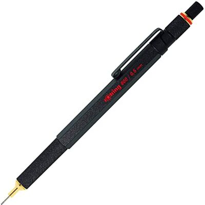 Rotring 800 Portaminas 0,5 mm Cuerpo de metal negro Rotring 800 Portaminas 0,5 mm Cuerpo de metal negro