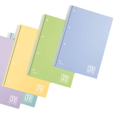 Blasetti Maxicuaderno espiral con agujeros One Color Pastel A4 Cuadrado 5 mm 80 hojas 80 gr Tapa PPL Blasetti Maxicuaderno espiral con agujeros One Color Pastel A4 Cuadrado 5 mm 80 hojas 80 gr Tapa PPL