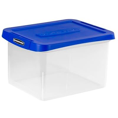 Bankers Box Caja de almacenamiento de archivos de plástico resistente con rieles para colgar, carta/legal, 1 paquete () Bankers Box Caja de almacenamiento de archivos de plástico resistente con rieles para colgar, carta/legal, 1 paquete ()
