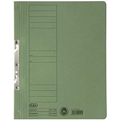 Elba 22450GN Archivador con grapado (250 g/m2, cartón manila, aproximadamente 200 hojas A4, cubierta frontal, 50 unidades), color verde Elba 22450GN Archivador con grapado (250 g/m2, cartón manila, aproximadamente 200 hojas A4, cubierta frontal, 50 unidades), color verde