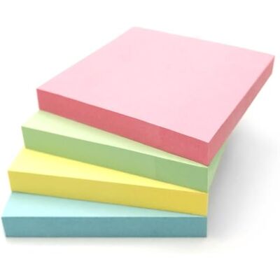 EVG 400 notas adhesivas de colores pastel (76 x 76 mm, 4 blocs, 100 hojas por paquete) – Notas coloridas para estudio, revisión, monitor, nevera, escritorio, en colores amarillo, rosa, verde, azul EVG 400 notas adhesivas de colores pastel (76 x 76 mm, 4 blocs, 100 hojas por paquete) – Notas coloridas para estudio, revisión, monitor, nevera, escritorio, en colores amarillo, rosa, verde, azul