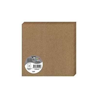Clairefontaine 29022 C Paquete de 25 Sobres dípticas Pollen 16 x 16 cm 200 G Kraft marrón Clairefontaine 29022 C Paquete de 25 Sobres dípticas Pollen 16 x 16 cm 200 G Kraft marrón