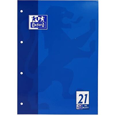 Oxford bloque líneas 21 – A4, 50 hojas, 90 g/m², 4 orificios Oxford bloque líneas 21 – A4, 50 hojas, 90 g/m², 4 orificios