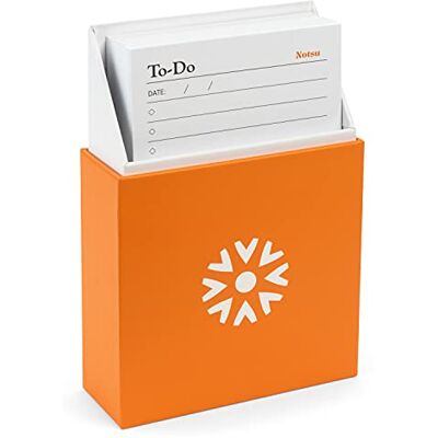 Notsu Caja de tarjetas de índice de lista de tareas con 50 tarjetas verticales de 3 x 5 pulgadas Tarjetas de tareas minimalistas de lista de tareas con soporte para planificador para almacenamiento Notsu Caja de tarjetas de índice de lista de tareas con 50 tarjetas verticales de 3 x 5 pulgadas Tarjetas de tareas minimalistas de lista de tareas con soporte para planificador para almacenamiento