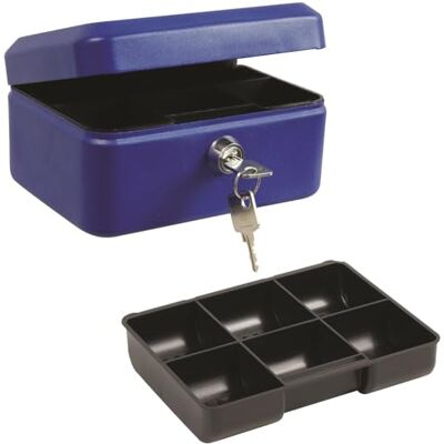 Reskal Caja de metal (8 x 15,2 x 11,5 cm), color azul Reskal Caja de metal (8 x 15,2 x 11,5 cm), color azul