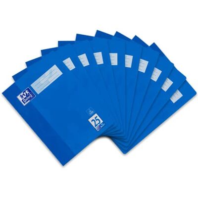 Oxford Cuaderno escolar A4, 16 hojas, línea 25, a rayas, 10 unidades Oxford Cuaderno escolar A4, 16 hojas, línea 25, a rayas, 10 unidades