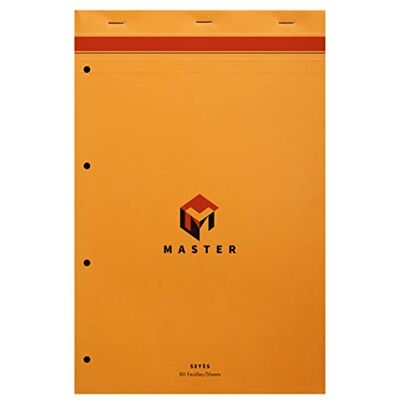 Calligraphe Clairefontaine Head Stapled Master Almohadilla de escritorio (tamaño A4+, 80 g, 4 agujeros perforados, rayas secas, 80 hojas Calligraphe Clairefontaine Head Stapled Master Almohadilla de escritorio (tamaño A4+, 80 g, 4 agujeros perforados, rayas secas, 80 hojas