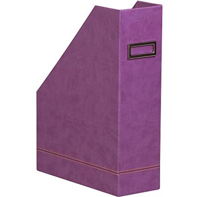 Rhodia Clairefontaine rama – Revistero (piel sintética italiano 10 x 25 x 31 cm color morado oscuro Rhodia Clairefontaine rama – Revistero (piel sintética italiano 10 x 25 x 31 cm color morado oscuro