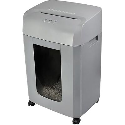 Masters MONOLITH Destructor de Documentos de Papel Profesional, Alta Seguridad Micro Corte, Capacidad de 10 Hojas, Grapas y Tarjetas de crédito, rápida y Gran Volumen, Bandeja extraíble 23L, con Ruedas Masters MONOLITH Destructor de Documentos de Papel Profesional, Alta Seguridad Micro Corte, Capacidad de 10 Hojas, Grapas y Tarjetas de crédito, rápida y Gran Volumen, Bandeja extraíble 23L, con Ruedas