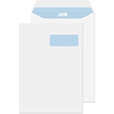Blake Office 324 x 229 mm 120 gsm Bolsillo Despegar y sellar () Ultra White Wove, Paquete de 500 Blake Office 324 x 229 mm 120 gsm Bolsillo Despegar y sellar () Ultra White Wove, Paquete de 500