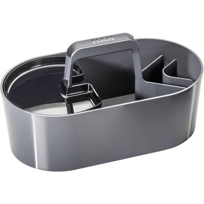 HAN Toolbox Loft Caja de herramientas (4 compartimentos, bandeja extraíble y asa de transporte), color gris HAN Toolbox Loft Caja de herramientas (4 compartimentos, bandeja extraíble y asa de transporte), color gris