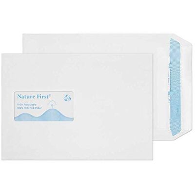 Blake Environmental sobres reciclados C5 (22.9 x 16.2cm) 500 unidades 90 g/m² certifcado FSC sobres autoadhesivos para envío con ventana biodegradables y ecológico modelo Blake Environmental sobres reciclados C5 (22.9 x 16.2cm) 500 unidades 90 g/m² certifcado FSC sobres autoadhesivos para envío con ventana biodegradables y ecológico modelo